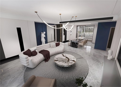 中海·九樾143平米簡約輕法式風效果圖