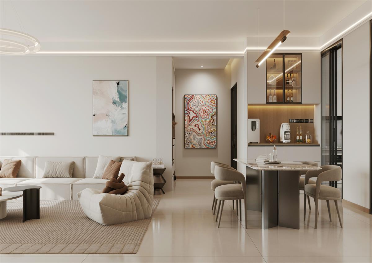 玉庭華府142㎡ | 給喧囂世界按下暫停鍵，現(xiàn)代簡約風(fēng)的松弛感誰能拒絕！