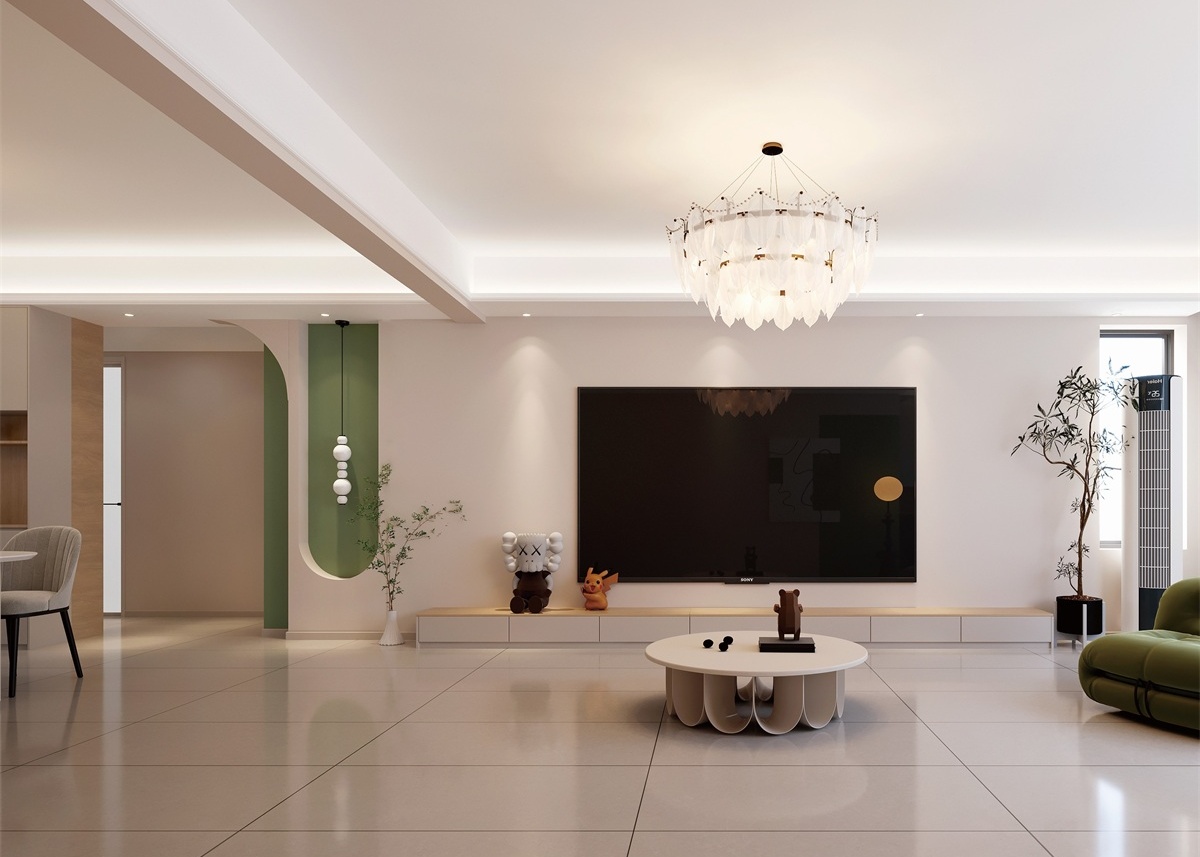 中海河山郡 | 133㎡輕法式浪漫，『奶油白+薄荷綠』美的剛剛好！